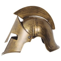 Casco espartano dorado plastico duro griego-El Informal Santander