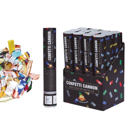 Cañon confeti multicolor metalico 40 cm-El Informal Santander