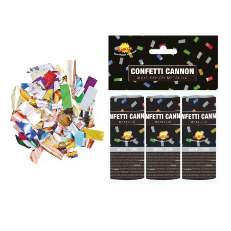 Cañon confeti multicolor mini 3 uds 10,5 cm-El Informal Santander