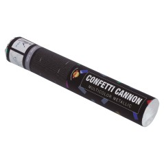 Cañon confeti multicolor metalico 40 cm