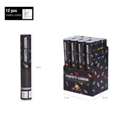 Cañon confeti multicolor metalico 40 cm-El Informal Santander
