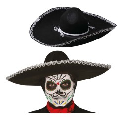 Sombrero mariachi mejicano fieltro negro 55 cm-El Informal Santander