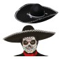 Sombrero mariachi mejicano fieltro negro 55 cm