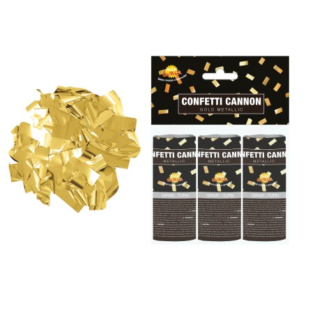 Cañon confeti oro mini 3 uds 10,5 cm-El Informal Santander