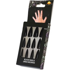 Uñas negras postizas bruja-El Informal Santander