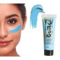 Maquillaje gel azul claro