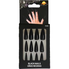 Uñas negras postizas bruja-El Informal Santander