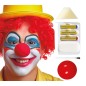 Kit maquillaje payaso nariz base blanca y barras