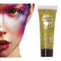Maquillaje glitter dorado
