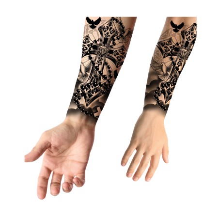 Tatuajes para brazos cruz 14x30 cm calcomanias