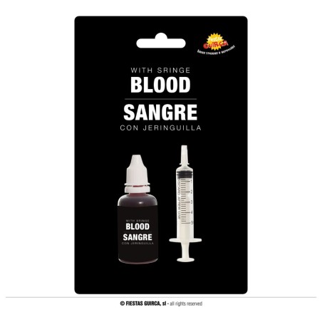Sangre falsa artificial con jeringuilla halloween-El Informal