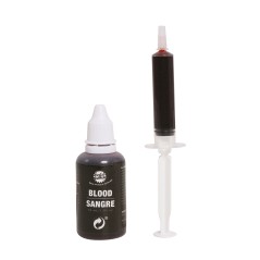 Sangre falsa artificial con jeringuilla halloween