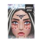 Joyas faciales adhesivas rojas y negras vampira