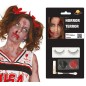 Kit maquillaje terror con pestañas para halloween