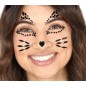 Joyas faciales adhesivas gatita negros