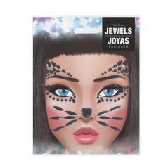 Joyas faciales adhesivas gatita negros-El Informal