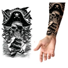 Tatuajes para brazos piratas 14x30 cm calcomanias-El Informal