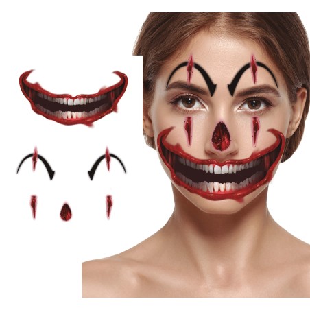 Tatuajes de cara payaso-El Informal