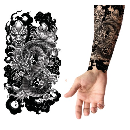 Tatuajes para brazos dragon 14x30 cm calcomanias-El Informal