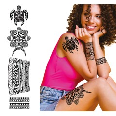Tattoos flores negras pegatinas piel-El Informal