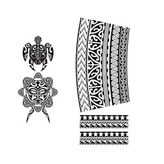 Tattoos flores negras pegatinas piel-El Informal