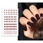 Stickers para uñas roja 6x10 cm