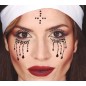 Joyas faciales negras monja