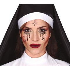 Joyas faciales negras monja