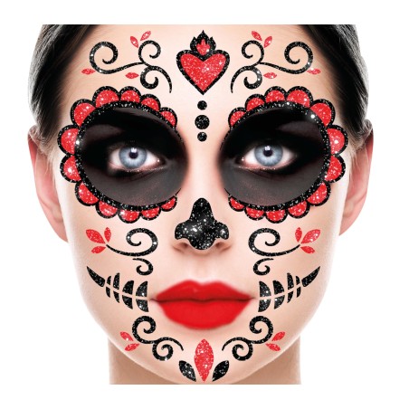 Adhesivo maquillaje glitter catrina 20 cm-El Informal