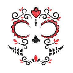 Adhesivo maquillaje glitter catrina 20 cm-El Informal