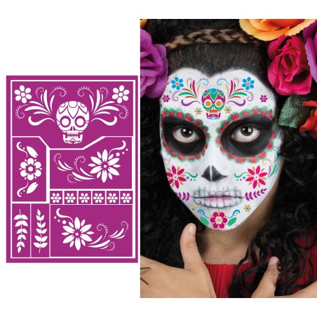 Plantilla de maquillaje halloween catrina-El Informal