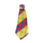 Corbata payaso multicolor cuadros 55 cm