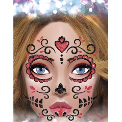 Adhesivo maquillaje glitter catrina 20 cm-El Informal