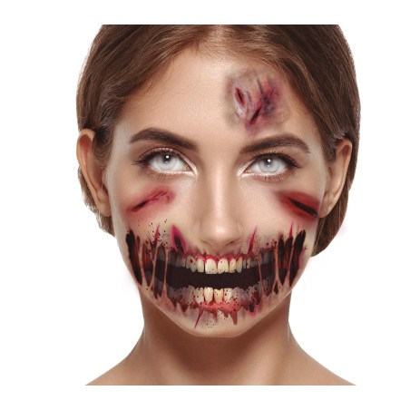Tatuajes boca halloween abrasiones