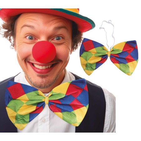 Pajarita payaso 30 cm a cuadros grande-El Informal Santander