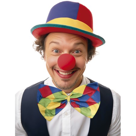 Pajarita payaso 30 cm a cuadros grande