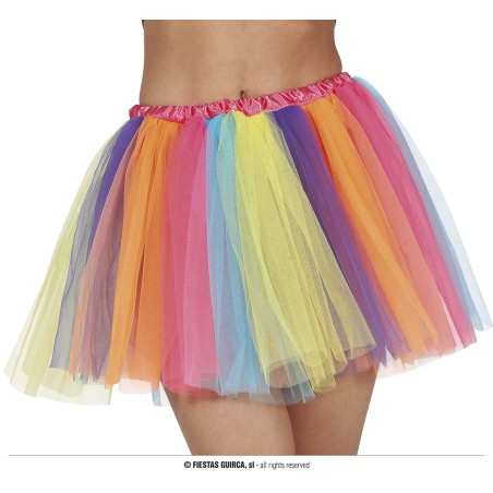 Tutu multicolor adulto 40 cm-El Informal