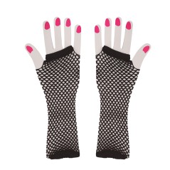 Guantes malla negro rejilla rockero 26 cm-El Informal Santander