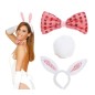 Conjunto conejita lentejuelas rosa