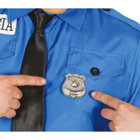 Placa policia metal chapa 6 cm-El Informal Santander