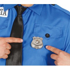 Placa policia metal chapa 6 cm