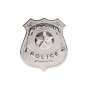 Placa policia metal chapa 6 cm