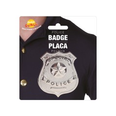 Placa policia metal chapa 6 cm-El Informal Santander