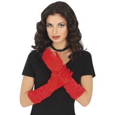 Guantes arrugados rojos