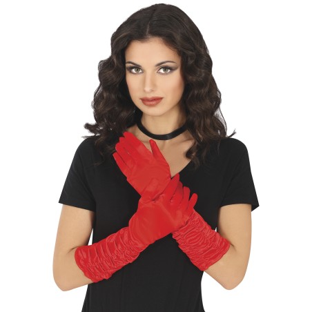 Guantes arrugados rojos