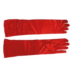 Guantes arrugados rojos 40 cm-El Informal Santander