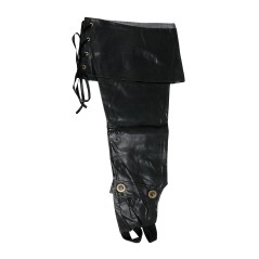 Polainas negras lujo 52 cm con cordones-El Informal Santander