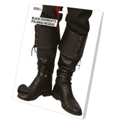 Polainas negras lujo 52 cm con cordones-El Informal Santander