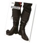 Polainas negras lujo 57 cm con cordones papa noel