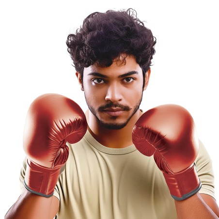 Guantes de boxeo rojos